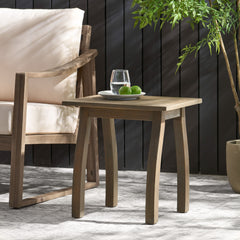 Kinesis - Outdoor Side Table With Slatted Top And Wood Frame