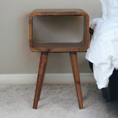 Minimalist Open Curved Nightstand