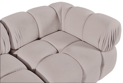 Orin - Velvet Performance Fabric Upholstered 2 Piece Modular Sofa (2 Corner Chairs)