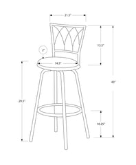 Swivel Bar Stool With Bar Height (Set of 2) - Espresso