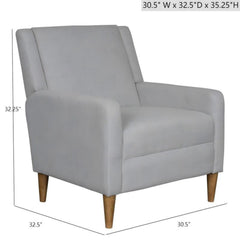 Upholstered Accent Armchair - Light Gray