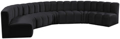 Arc - Velvet 7 Piece U-Shaped Modular Sofa