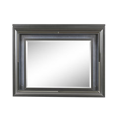 Sawyer - Metallic Mirror With LED - Gray