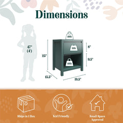 Haven - 1 Drawer Nightstand - Green