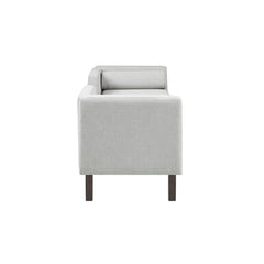 Upholstered Accent Bench With Open Back - Gray