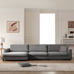 Oversized Sectional L Shaped Cloud Couch With USB Charging Port Cup Holder Deep And Wide Seat Sofa With Chaise Comfy
