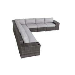Rattan Sectional Sofa Set With Cushions