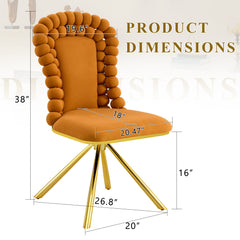 Puffy Bubble, Ball Chain Chair For Dining Room & Kitchen (Set of 2)