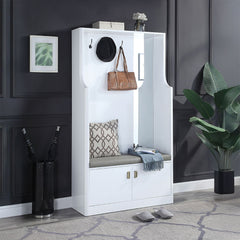 Buck II - Hall Tree - White High Gloss