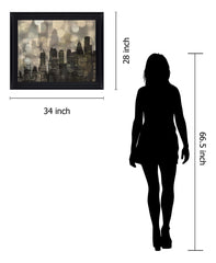 Luminous Skyline - 28" x 34" Framed Wall Art