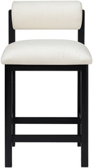 Roundhill - Fabric Counter Stool - Black Frame