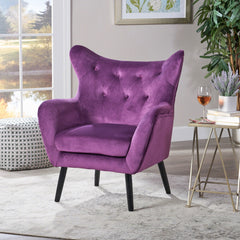 Alyssa - Mid Century Upholstered Arm Chair With Wingback Design