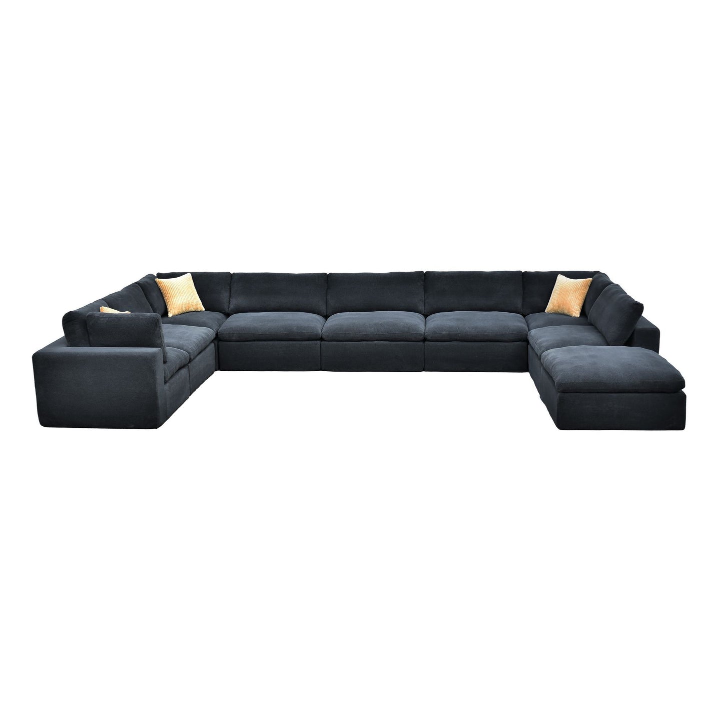Custom Configuration Modular Sectional With Toss Pillows