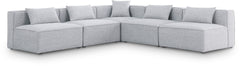 Cube - Linen 5 Piece Modular Corner Armless Sectional
