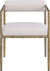 Axis - Linen Textured Beige Fabric Upholstered Dining Chair (Set of 2)