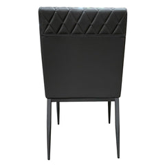 Cargo - Chair - Gray Synthetic Leather & Gunmetal