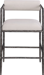 Axis - Linen Textured Beige Fabric Upholstered Counter Stool (Set of 2)