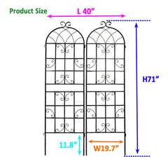 Metal Garden Rustproof Trellis For Climbing Plants Outdoor Flower Support