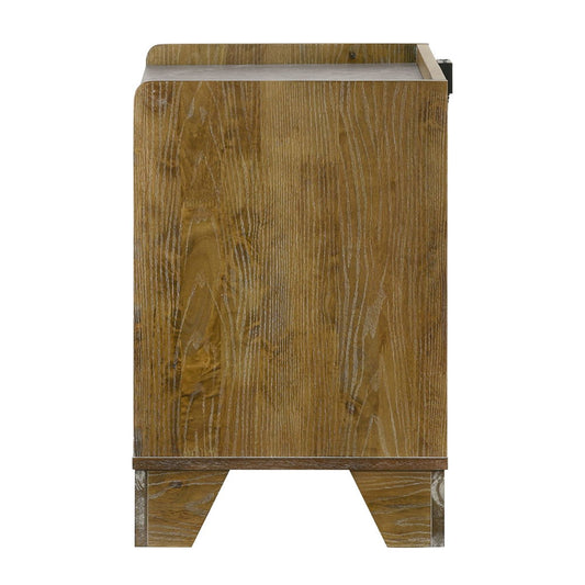 Garcia - Nightstand With LED - Light Brown
