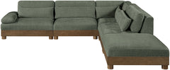 Turin - Chenille Fabric Upholstered Modular Sectional - Green