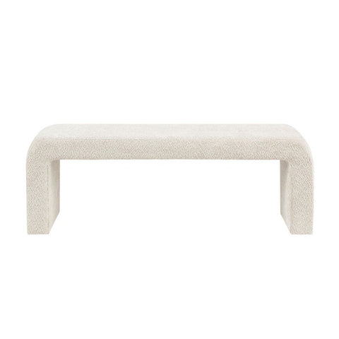 Modern Contemporary Waterfall Bench - Cream