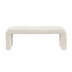 Modern Contemporary Waterfall Bench - Cream