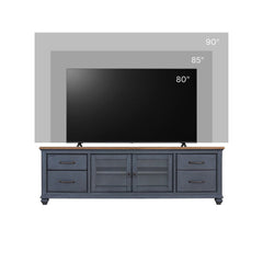 Americana - 84 In TV Stand For TVs Up To 90" - Blue