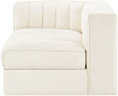 Rummi - Velvet Performance Fabric Upholstered Modular Corner Chair