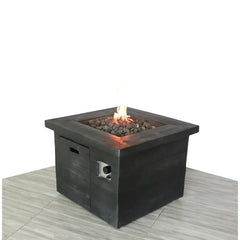 Fibre Reinforced Propane / Natural Gas Fire Pit Table - Charcoal