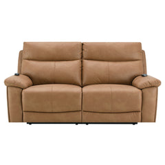 Chavis - Power Motion Loveseat With USB & Power Headrest - Brown