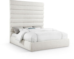 Adam - Linen Fabric Bed With 89" Headboard