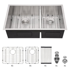 Modern Double Bowl Undermount Sink Design With 10" Deep Basins