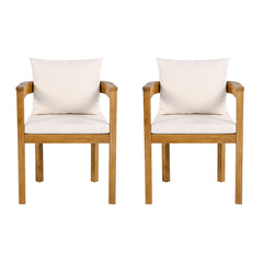 Abaco - Outdoor Acacia Wood Dining Chair (Set of 2) - Beige