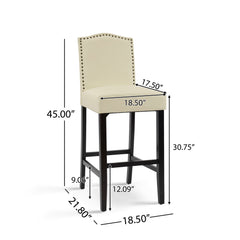 Counter Height Upholstered Bar Stools (Set of 2)