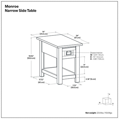Monroe - Handcrafted Side Table