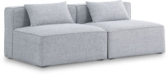 Cube - Linen Modular 2 Seat Armless Sofa