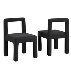 Dining Chairs With Square Open Back (Set of 2)