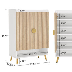 Shoe Cabinet With Doors, 7 Tier Storage Organizer