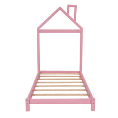 Platform Bed With House Shaped Headboard
