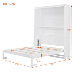 Murphy Wall Bed With Shelves, Space Saving