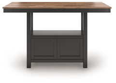Wildenauer - Rectangular Dining Room Counter Table - Brown / Black