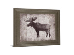 Wildness Iv-timber By Sandra Jacobs - Framed Elk Print Wall Art - Dark Brown