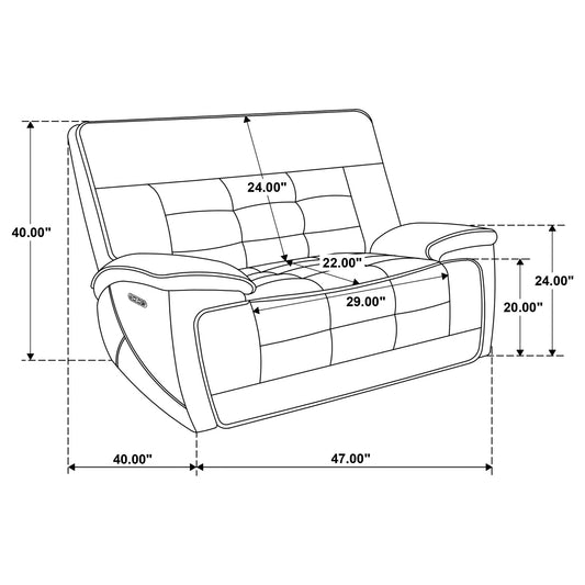 Hayden - Power Recliner With Dual Control, USB Charging Ports - Black