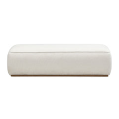 Grainy Footstool For Home - Beige
