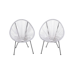 Modern Egg Shaped String Chairs (Set of 2)