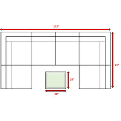 Seating Set With Cushions Handcrafted Wicker Design