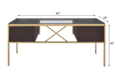 Yumia - Writing Desk - Clear / Gold