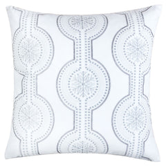 Holiday Throw Pillow With Snowflake Embroidery