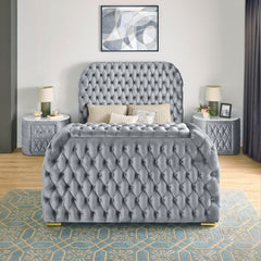 Natalia - Upholstered Bed With Decking Board Set