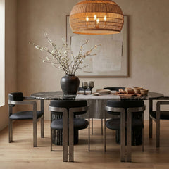 Aurum - Vegan Leather Upholstered Dining Chair With Gray Base (Set of 2)